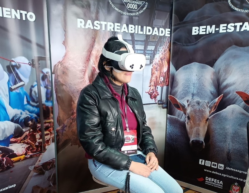 Defesa Agropecuária promove experiência imersiva em frigorífico virtual durante a Feicorte 2026